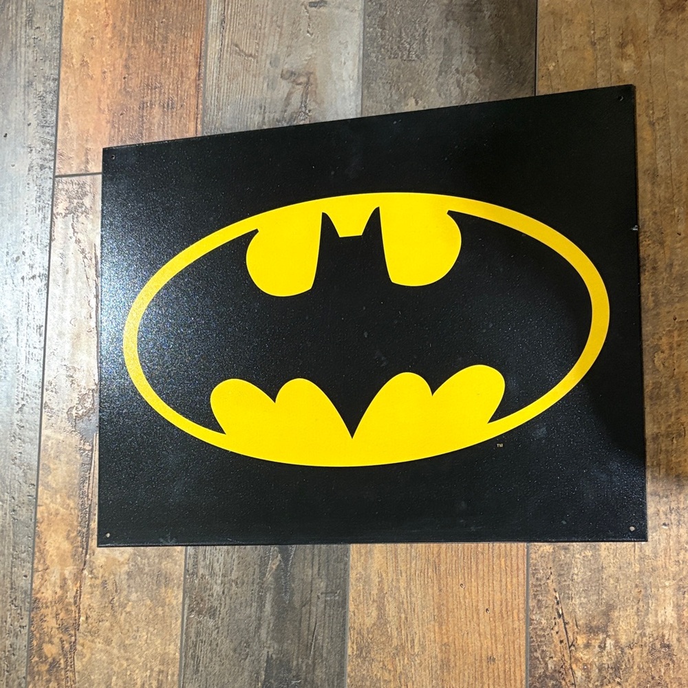 DC Comics Batman Logo Wall Art in Black and Yellow